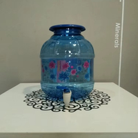 ANAX Distributeur d'eau chaude/froide à chargement par le bas, anti-fuite, sans BPA, style Zen Asiatique, en plastique, capacité 7 litres, manuel, pour bureau