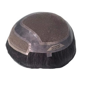 Prothèse capillaire homme en cheveux naturels, la plus vendue, avec dentelle frontale, ondulations naturelles/ondulations aquatiques/lisses crépus, patchs souples, cheveux indiens Taz Hair - Product Image 3