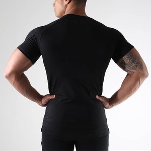 Camisetas deportivas 100% algodón para hombre al por mayor, camisetas deportivas de compresión para gimnasio con logotipo personalizado de estilo formal - Product Image 3