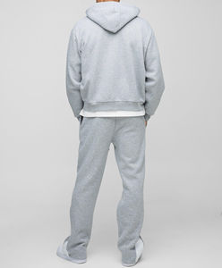 OEM/ODM Wholesale Custom Made Streetwear Oversized <b>Zip</b> up Hoodie & <b>Joggers</b> Men Tracksuit 100% Cotton Fleece Sportswear Tracksuit - Product Image 2