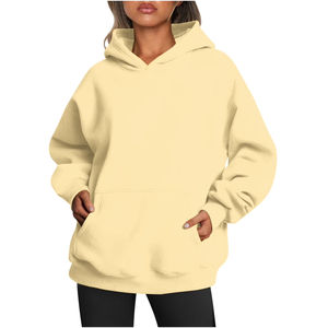 Sudadera con Capucha y Sudadera de Mujer de Alta Calidad, Personalizada, Transpirable, de Color Sólido, 500 Gsm, de Felpa de Algodón, con Estampado Puff - Product Image 5