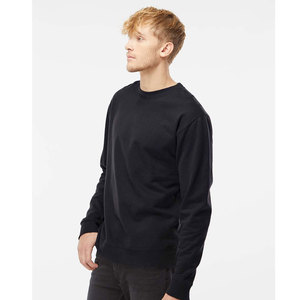Outdoor Sports Wear Cotton <b>Black</b> <b>Long</b> <b>Sleeves</b> Simple Design Men Crew Neck Sweatshirt - Product Image 2