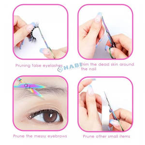 Ciseaux à cuticules à ongles en acier inoxydable à haute teneur en carbone lame incurvée outils de Salon de beauté disponibles fournisseur d'outils de beauté multicolores - Product Image 5