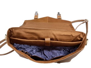 Bolsa de mensajero para ordenador portátil de cuero genuino con relleno ligero Unisex, funda de estilo de negocios de tendencia para oficina para hombres y mujeres - Product Image 6