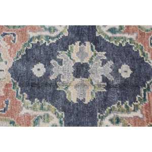 Alfombra Turca Extra Grande de 9.7x12.4 pies, Alfombra Vintage, Alfombra de Lana Azul y Blanca de Estilo Suroeste - Product Image 5