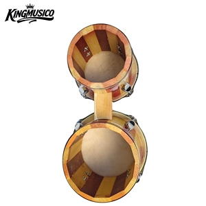 Bongó de Percusión Manual Básico de Calidad a Precio de Fábrica, Color Azul, Mezcla de 6 y 8 Pulgadas, Madera de Abedul, Piel de Oveja, Instrumento Musical Africano - Product Image 4