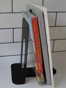 High quality U-cut metal <b>bookends</b> designed to support heavy books, decorative office book holder shelves - Product Image 3