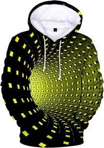 Sweats à capuche à manches longues pour hommes Impression 3D Chemises décontractées créatives à col rond Top Blouse Sweats à capuche légers pour hommes - Product Image 2