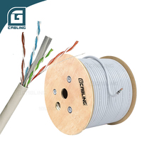 Cable de Red Ethernet Cat6 para Interiores y Exteriores, RJ45 UTP, en Caja, Cable de Red LAN de Cobre, 300 Metros, 305m, 1000 Pies, Fabricación Gcabling