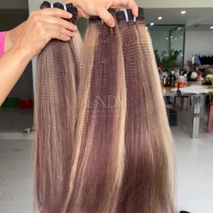 Bonne Qualité Yaki Couleur Droite Extensions de Cheveux Humains Vietnamiens Avec Prix de Gros Ensemble - Product Image 2