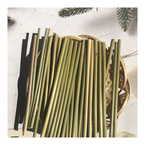 หลอดไม้ไผ่ธรรมชาติ100% เป็นมิตรกับสิ่งแวดล้อมนำกลับมาใช้ใหม่และย่อยสลายได้มีโลโก้ตามสั่งเหมาะสำหรับสมูทตี้และเครื่องดื่มเย็นๆ - Product Image 3