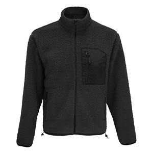 Veste en polaire enduite, service OEM, sur mesure, couleur vert olive, manches longues, fermeture éclair intégrale, col montant, hiver, unisexe, motif - Product Image 3