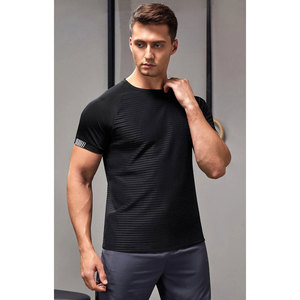 Camiseta Deportiva de Algodón 100% para Hombre, Mangas Cortas, para Entrenamiento Físico, Gimnasio, Alta Calidad, Venta al por Mayor - Product Image 1
