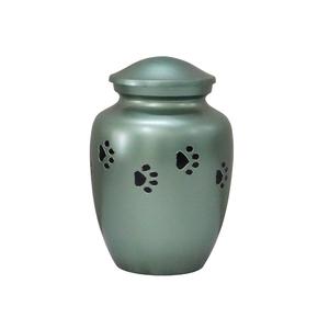 <b>Top</b> Classic Aluminium Cremation Pet Urns With <b>Black</b> Paw Print And Pewter Color Finished Metal <b>Funeral</b> Urns <b>For</b> Human Ashes - Product Image 3