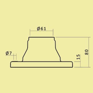 Acrilux Base lampada 50023 nera Ø 60 mm porta pali illuminazione esterna fino a H 150 cm - Product Image 3
