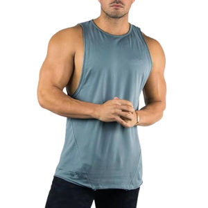 Camiseta asequible Stringer Muscle Fit Tank Tops Fitness Workout Shirt Spandex Diseño personalizado Hombres Gym Workout Tank Top Singlet - Product Image 1