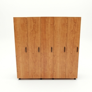 Armoire de classement blanche minimaliste pour bureau à domicile ou usage commercial, en MDF et MFC, avec cinq portes, mobilier de bureau - Product Image 2