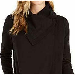 Ideology - Cardigan avvolgente da donna extra large con chiusura a bottoni a pressione, nero, taglie forti - Product Image 2