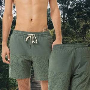 Short de sport pour hommes, 100% coton, solide, respirant, fitness, basket-ball, course, entraînement, activités de plage, cordon de serrage - Product Image 4