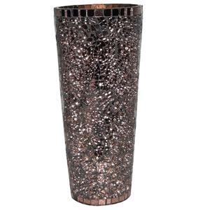 Jarrones de cristal de mosaico de flores de Color bronce, venta al por mayor, jarrón de cristal decorativo para el hogar, maceta para decoración de mesa y sala de estar - Product Image 1