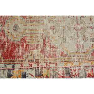 Tapis Vintage en Laine Rouge Beige Turc 16x32ft Grand Style Bohème Motif Abstrait Rectangle Couloir Design 10mm Latex - Product Image 5
