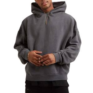 Alta Calidad Algodón poliéster peso pesado en blanco de gran tamaño Unisex personalizado de talla grande hombres Fleece Basics Hoodie - Product Image 3