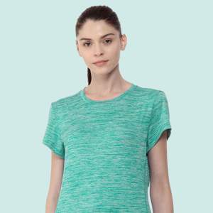 High-Performance Women's Summer Fitness <b>T</b>-<b>Shirt</b>-Quick-Dry & Moisture-<b>Wicking</b> Button Detail-Slim Fit for Gym Sports & Casual Wear - Product Image 6