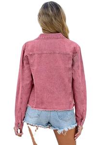 Chaqueta Vaquera Cruda Elegante y Cómoda para Mujer, Manga Larga de Nailon, Relleno de Algodón, Último Diseño de Invierno, Servicio OEM, Precio Económico 2026 - Product Image 4