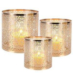 <b>Set</b> 3 Decorative Iron <b>Silver</b> <b>Tea</b> Light Votive Holder Handmade Modern Christmas Home Decoration Wholesale Manufacturer Exporter - Product Image 1