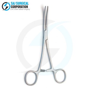 Fórceps curvos de Carmalt Angiotribe de acero alemán Premium, diseño resistente para hemostasia en cirugía obstétrica y ginecológica - Product Image 4