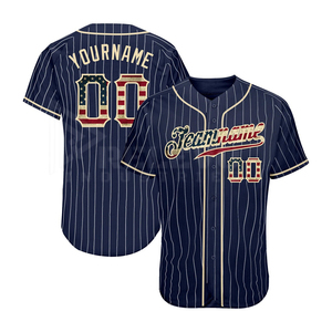 Top Premium Baseball Jersey for Men Anti-Bacterial Nylon/Cashmere Embroidery/Printing Patriotic Custom Name Number <b>Fan</b> Uniform - Product Image 5