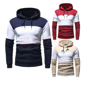 Sweat à capuche personnalisé avec logo de haute qualité, en coton mélangé respirant, chaud pour l'hiver, patchwork, personnalisé, en polaire sherpa pour homme - Product Image 4