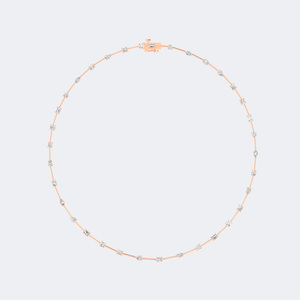 Collar con diamantes de corte mixto de 5.50 quilates con engaste de bisel - Product Image 3