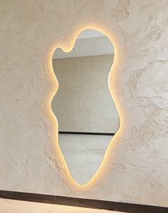 <span class=keywords><strong>กระจก</strong></span>ห้องน้ำ LED แบบโค้งมนทันสมัย ไม่มีกรอบ ติดผนัง สำหรับตกแต่งโรงแรมและบ้าน - Product Image 3