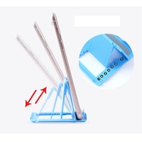 Support de téléphone réglable pour bureau, en matériau ABS, support de bureau portable pour iPad pliable