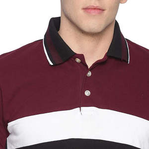 Polo informal de alta calidad para hombre, tejido de punto de bloque de trabajo impreso con logotipo personalizado, hecho de poliéster/algodón - Product Image 5