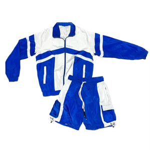 Two Piece Breathable New Style Windbreaker Jogger Shorts Sets Lightweight Waterproof Windbreaker Set - Product Image 1