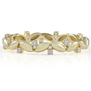 Anillo de Boda con Diseño de Enredadera con Diamantes, Elegantes Anillos de Diamantes para Novios - Product Image 1
