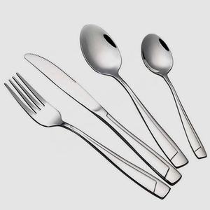 Ensemble de coutellerie en acier inoxydable plaqué argent cuillère et fourchette - Product Image 1