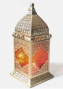 Lanterne marocaine en fer forgé pour la décoration intérieure et les mariages Bougeoir en métal pour le Ramadan - Product Image 3