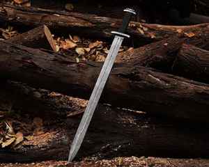 Épée Viking en Acier Damas Faite à la Main, Vente en Gros, avec Fourreau de Haute Qualité – Épée de Chasse et de Survie en Plein Air, pour Tenue de Guerrier - Product Image 1