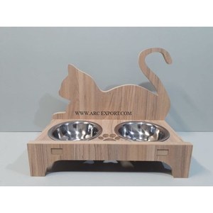 Excelente Nueva Colección de Comederos para Perros de Madera Natural y Acero Inoxidable, Más Vendidos, Hechos a Mano, Ecológicos, Artículos de Jardinería, Comedero para Perros - Product Image 3