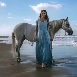 2024 été nouvelle Collection femmes décontracté bohème Floral Ombre cravate teinture Maxi robe respirant tissé Long naturel lavable - Product Image 1