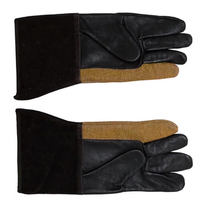 Guantes de soldadura de cuero resistentes al calor Piel de vaca Dedo completo Guantes de mano de seguridad de cuero de moda - Product Image 3