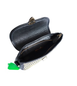 Indang Apang Galeri's Reca <b>Mini</b> Slingbag Genuine Leather Rattan <b>Vintage</b> Fashion Zipper Closure Manufactured Indonesia for Ladies - Product Image 4