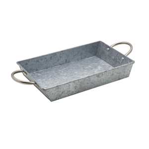 Bandeja de Servicio de Alimentos de Hierro Galvanizado Hecha a Mano, Elegante, con Acabado Pulido, Apta para Lavavajillas y Microondas, Venta al Por Mayor - Product Image 1
