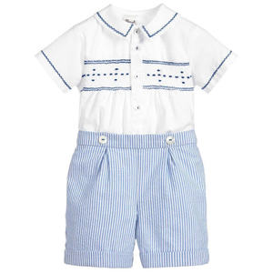 Conjunto de Pantalones Cortos con Bordado para Bebé Niño, Pantalones Rojos, Atuendo Clásico Bordado para Bebés y Niños Pequeños - Product Image 1