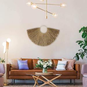 Tapices de hierba marina Bohemia, decoración navideña, decoración creativa para el hogar, arte de paja, rafia para paredes - Product Image 4