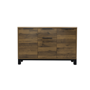 Modern Wooden <b>Sideboard</b> with Drawers and Storage Shelves for Living Room Home Furniture Minimalist Design Metal Handles - Product Image 3