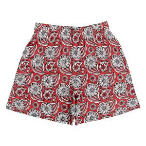 Wholesale Customized Logo Soft Knit Fabric <b>Mesh</b> <b>Shorts</b> for Spring Summer High Street Breathable 5 Inch Inseam Mid Waist Paisley - Product Image 1